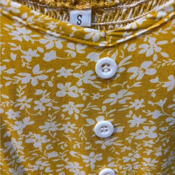 Maternity Midi Dress | Yellow Floral | EUC | S - Picture 2 of 3